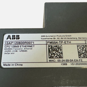 abb pm554 tp eth ac500 plc cpu module ethernet communication industrial automation controller for smart factory systems