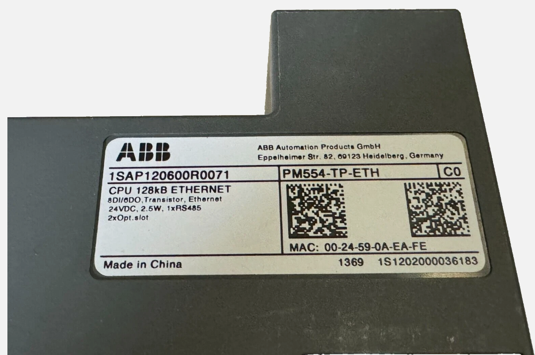 abb pm554 tp eth ac500 plc cpu module ethernet communication industrial automation controller for smart factory systems abb pm554 tp eth ac500 plc cpu module ethernet communication industrial automation controller for smart factory systems