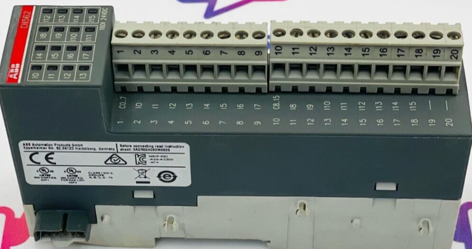 abb di562 digital input module ac500 plc high density industrial automation i/o module for reliable signal processing system abb di562 digital input module ac500 plc high density industrial automation i/o module for reliable signal processing system