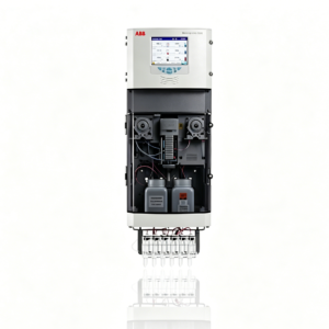 abb aw600/034 magnetic valve assembly for analytical measurement system calibration and sample selection control unit industrial process automation component