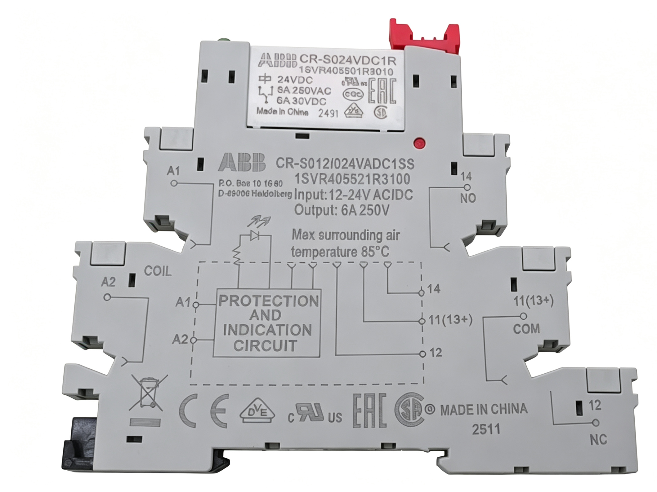 abb 1svr405541r3110 cr s024vadc1crs industrial interface relay module for din rail control systems and signal switching applications abb 1svr405541r3110 cr s024vadc1crs industrial interface relay module for din rail control systems and signal switching applications