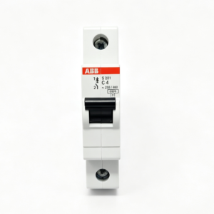 abb 2cds251001r0044 s201 c4 miniature circuit breaker 1 pole 4a c curve din rail low voltage circuit protection technical guide