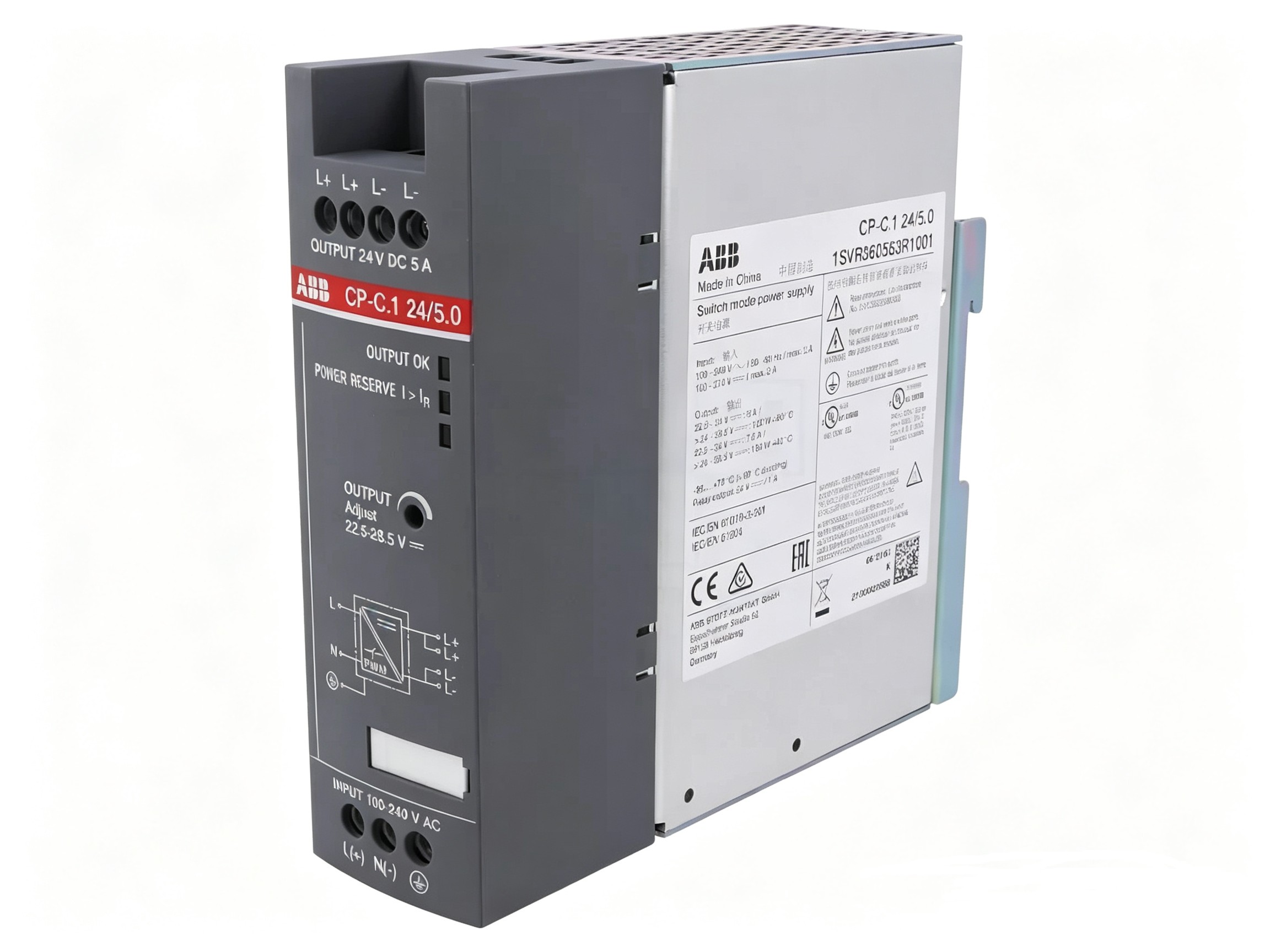 abb 1svr360563r1001 cp c.1 24/5.0 primary switch mode power supply 24v dc din rail mounted industrial power supply module abb 1svr360563r1001 cp c.1 24/5.0 primary switch mode power supply 24v dc din rail mounted industrial power supply module