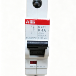 abb s 201 k4 miniature circuit breaker 1 pole 4a type k thermal magnetic protection device for industrial electrical distribution systems