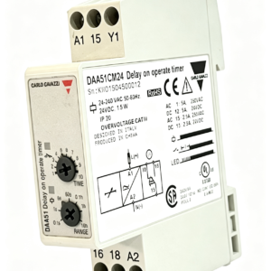 abb daa51cm24 timer relay on delay 24vdc 24 240vac spdt din rail time delay relay for industrial automation control systems