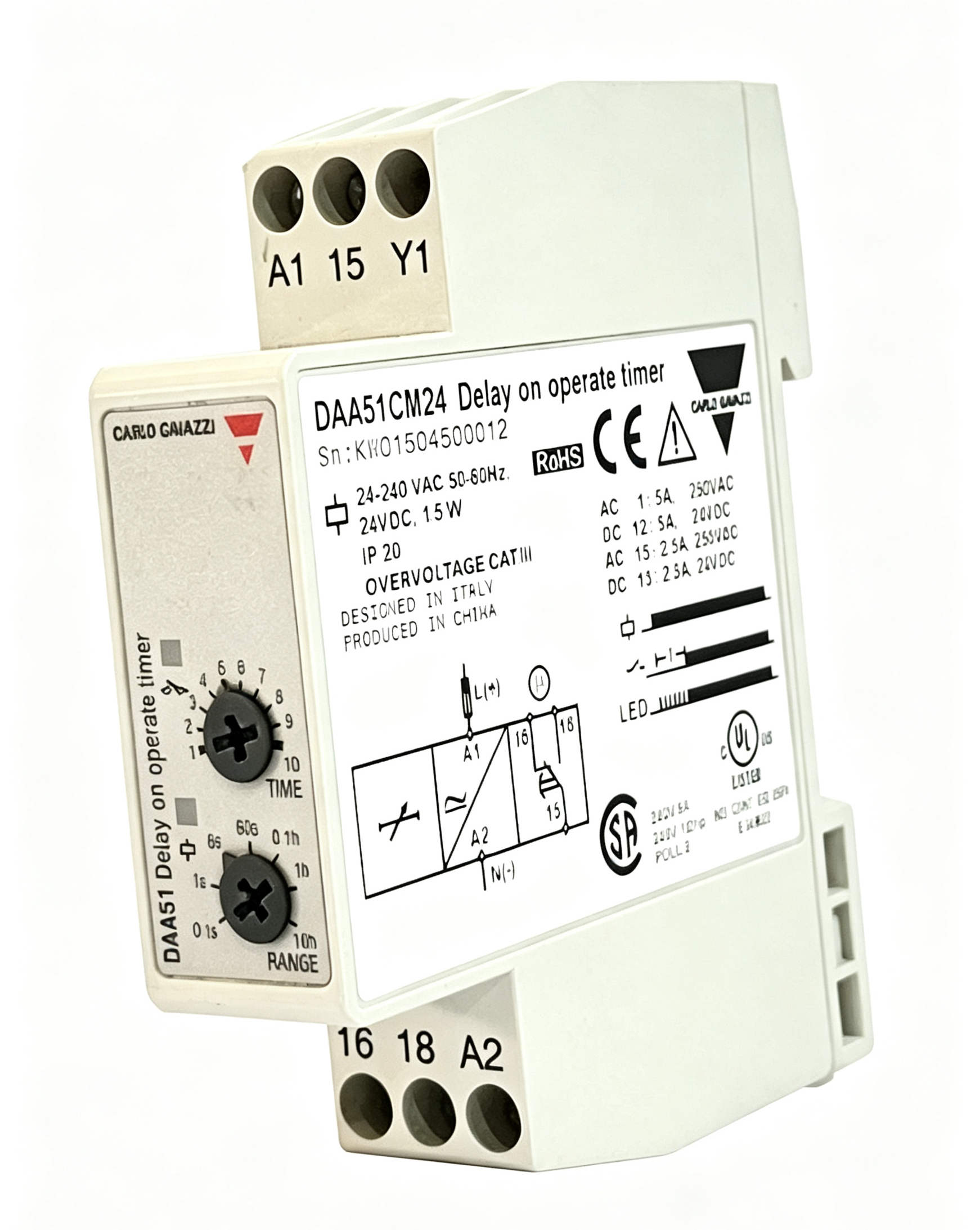 abb daa51cm24 timer relay on delay 24vdc 24 240vac spdt din rail time delay relay for industrial automation control systems abb daa51cm24 timer relay on delay 24vdc 24 240vac spdt din rail time delay relay for industrial automation control systems