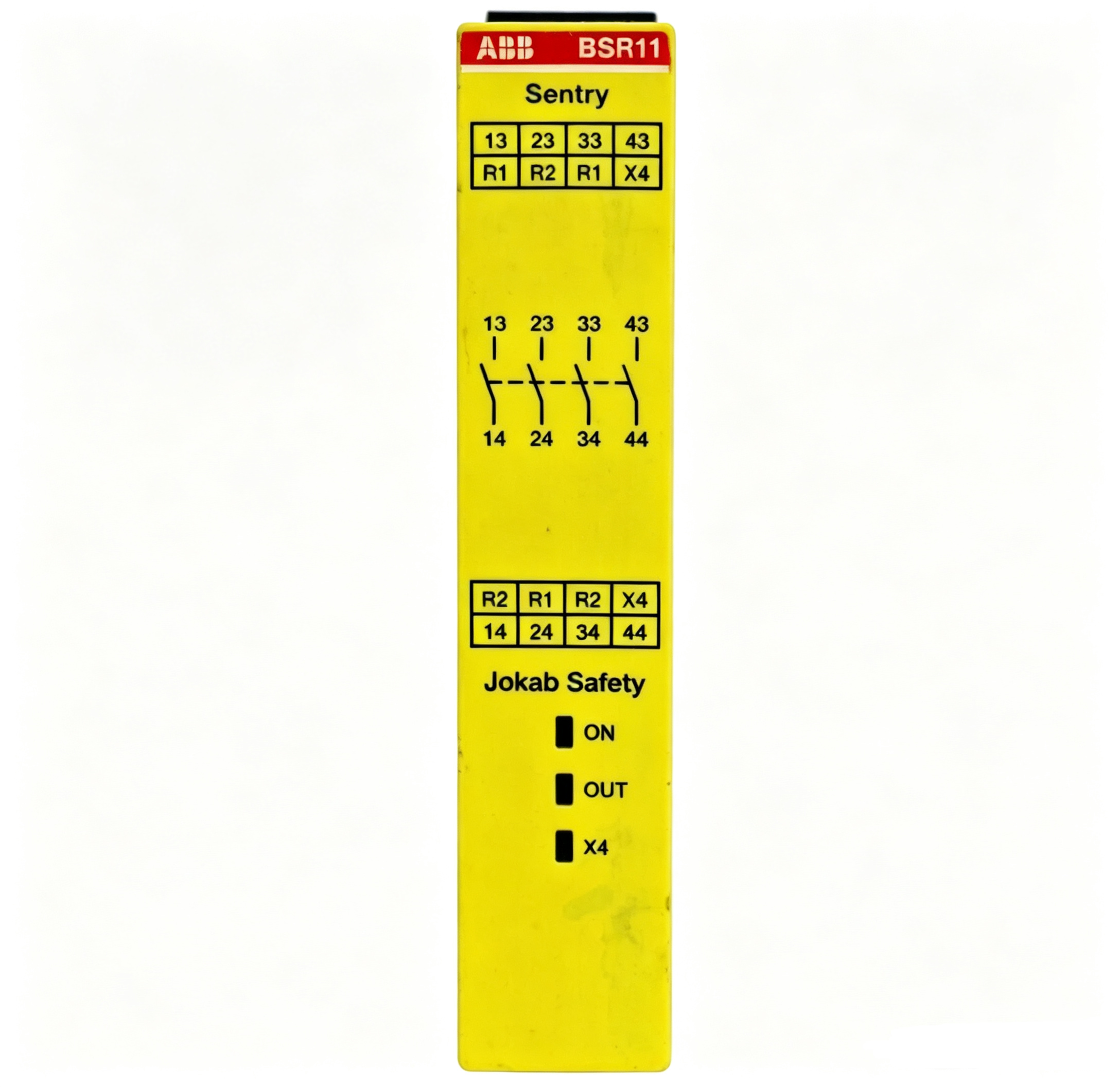 abb 2tla010040r0200 sentry bsr11 24vdc safety relay 4no output for emergency stop monitoring and industrial machine safety applications abb 2tla010040r0200 sentry bsr11 24vdc safety relay 4no output for emergency stop monitoring and industrial machine safety applications