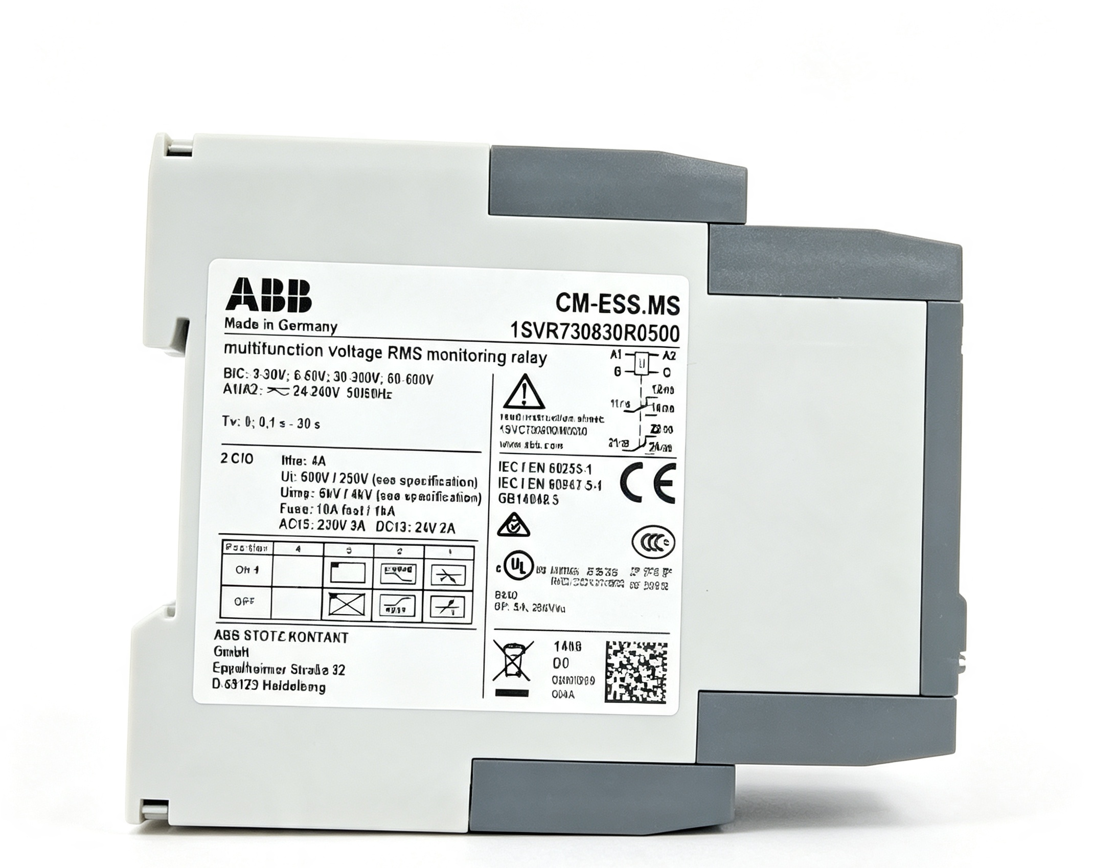 abb 1svr730830r0500 cm ess.ms voltage monitoring relay technical specifications and industrial protection application overview abb 1svr730830r0500 cm ess.ms voltage monitoring relay technical specifications and industrial protection application overview