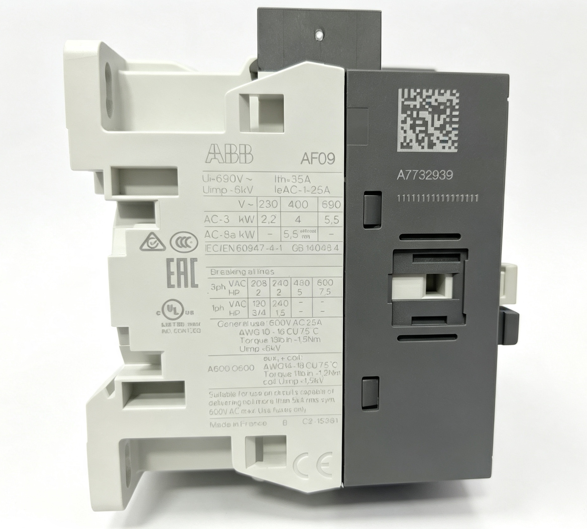 abb 1sbl137001r1310 af09 30 10 13 three pole contactor industrial motor control component abb 1sbl137001r1310 af09 30 10 13 three pole contactor industrial motor control component