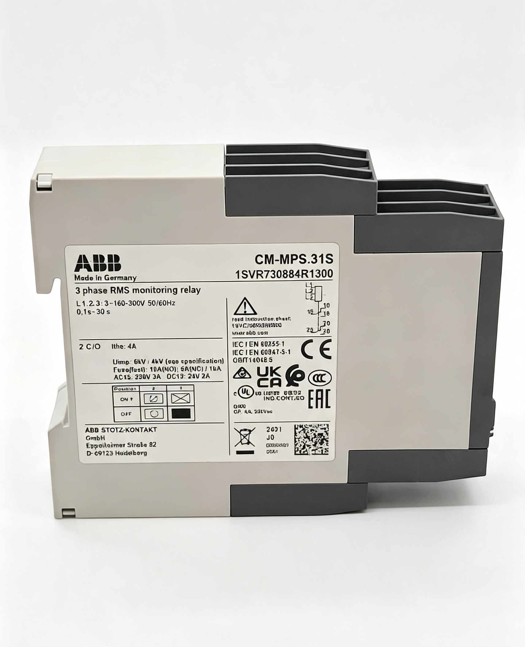abb cm mps.31s three phase monitoring relay industrial voltage protection and control device abb cm mps.31s three phase monitoring relay industrial voltage protection and control device