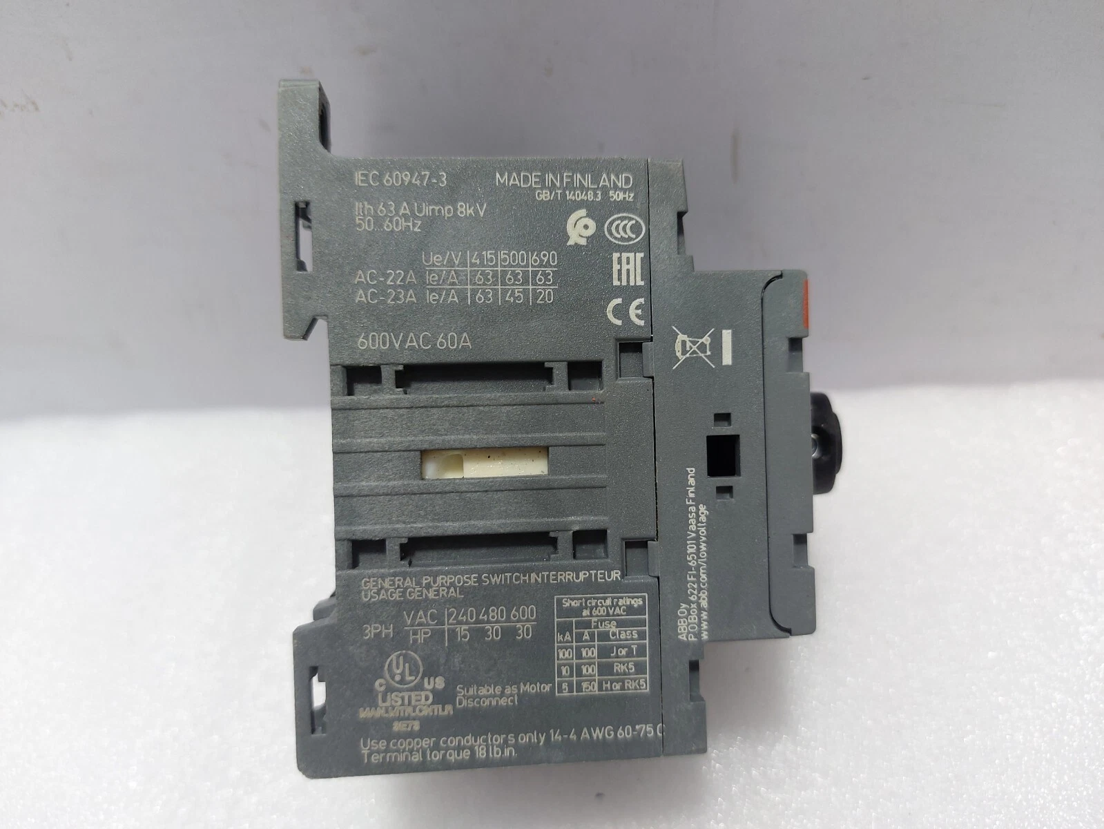 abb 1sca105332r1001 ot63f3 switch disconnector 63a din rail mounted electrical isolation device guide abb 1sca105332r1001 ot63f3 switch disconnector 63a din rail mounted electrical isolation device guide