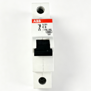 abb 2cds251001r0034 s201 c3 miniature circuit breaker 1 pole 3a c characteristic low voltage protection device
