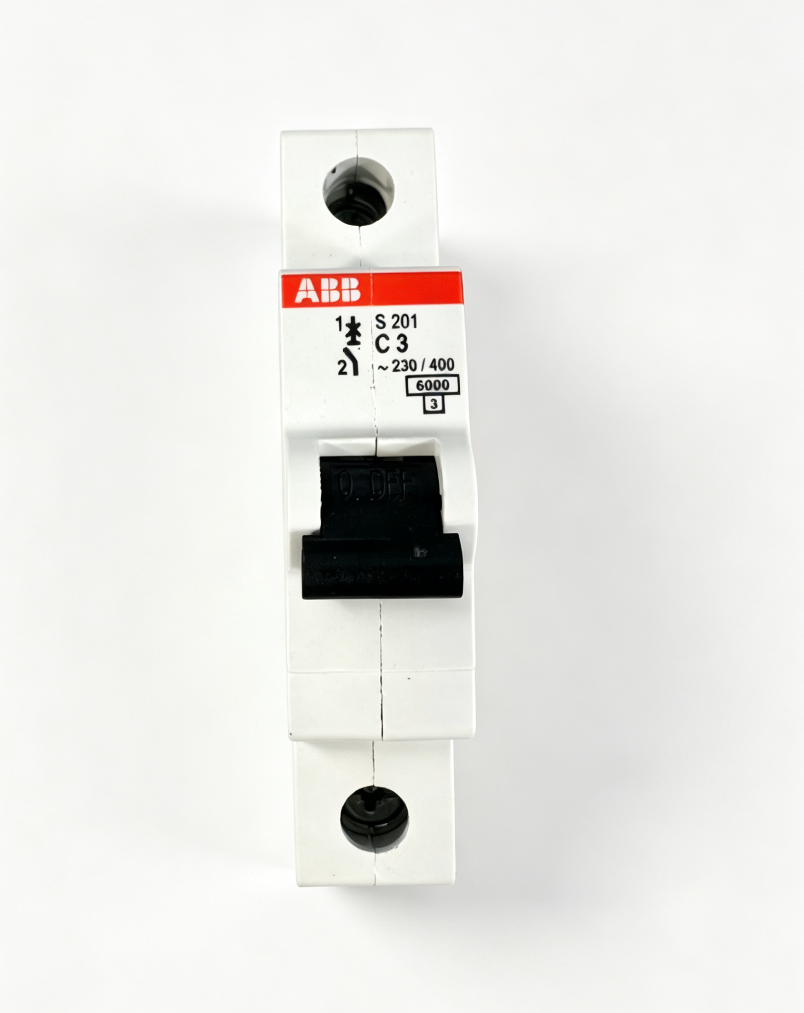 abb 2cds251001r0034 s201 c3 miniature circuit breaker 1 pole 3a c characteristic low voltage protection device abb 2cds251001r0034 s201 c3 miniature circuit breaker 1 pole 3a c characteristic low voltage protection device
