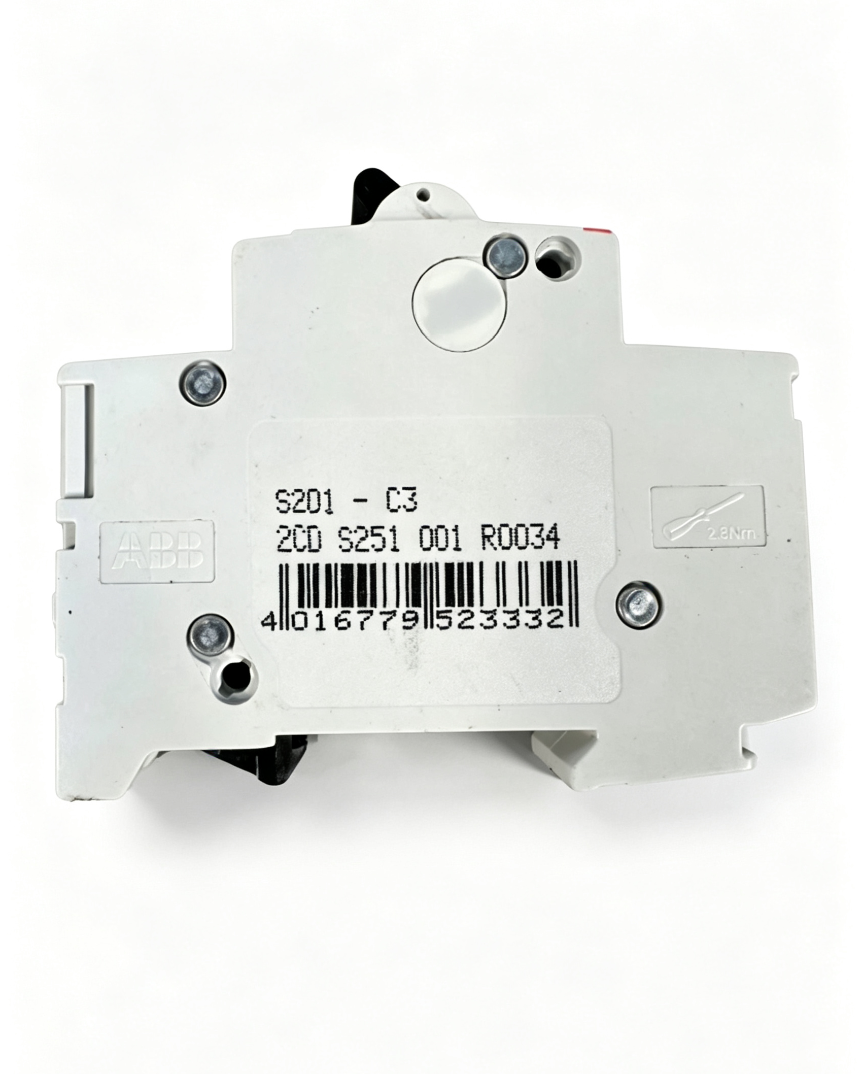 abb 2cds251001r0034 s201 c3 miniature circuit breaker 1 pole 3a c characteristic low voltage protection device abb 2cds251001r0034 s201 c3 miniature circuit breaker 1 pole 3a c characteristic low voltage protection device