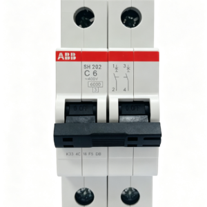 abb sh202 6c miniature circuit breaker technical specifications and dual pole electrical protection guide