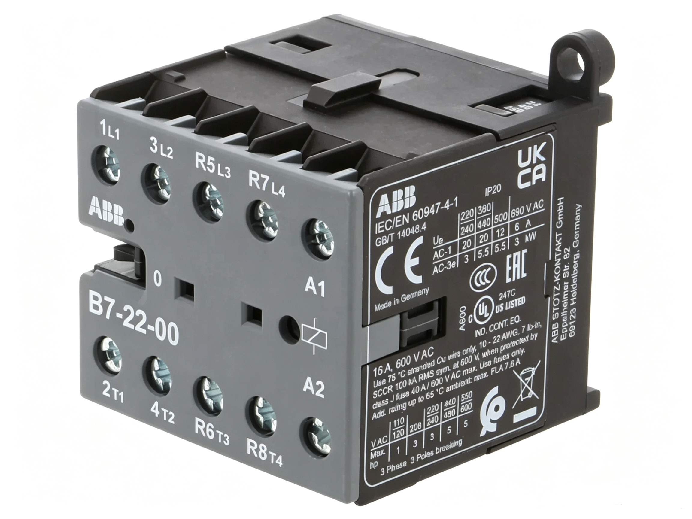 abb gjl1311501r0002 b7 22 00 02 mini contactor 42v ac compact motor control device abb gjl1311501r0002 b7 22 00 02 mini contactor 42v ac compact motor control device