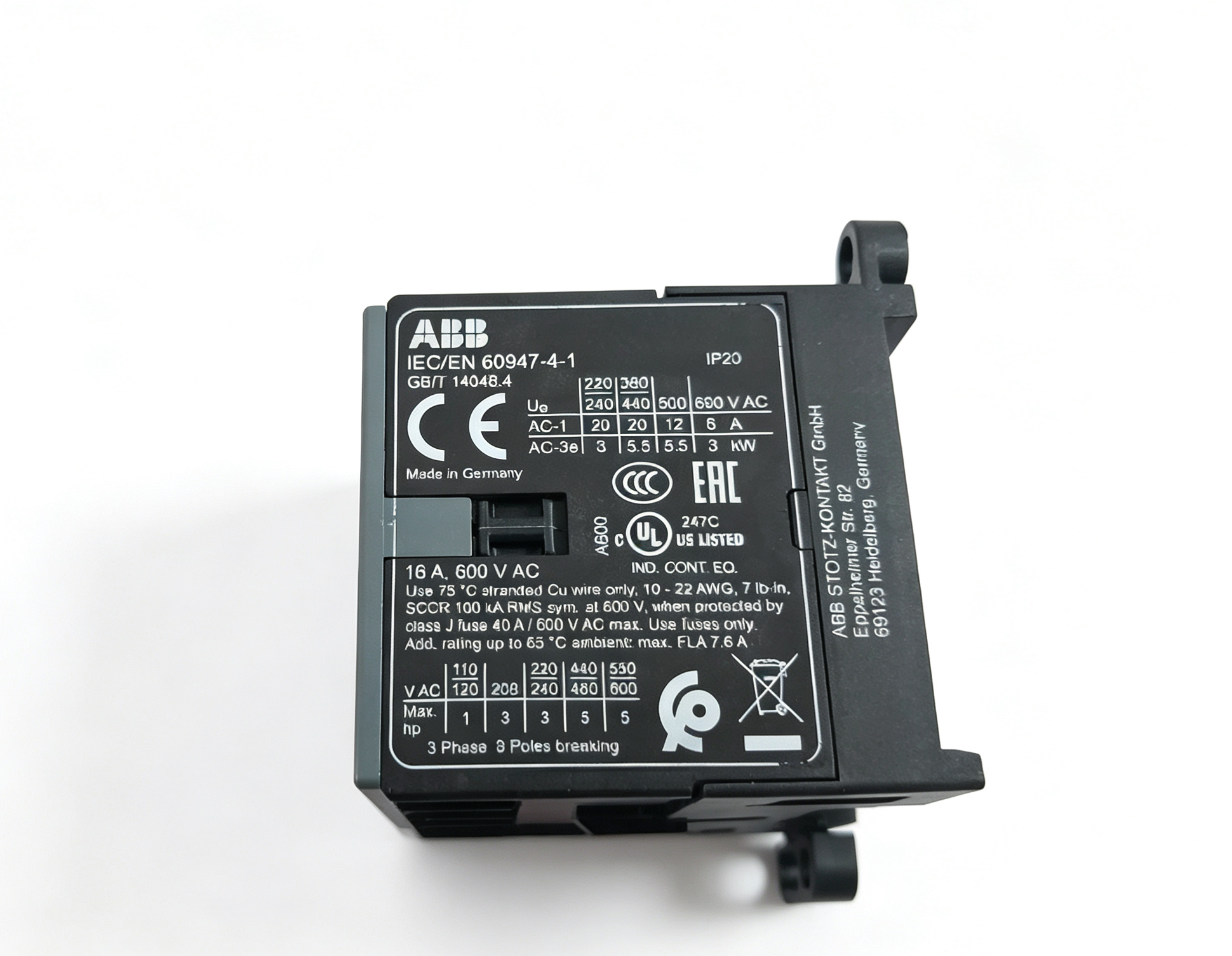 abb gjl1311501r0002 b7 22 00 02 mini contactor 42v ac compact motor control device abb gjl1311501r0002 b7 22 00 02 mini contactor 42v ac compact motor control device