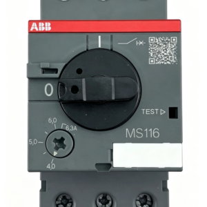 abb 1sam250000r1009 ms116 6.3 manual motor starter 4.0–6.3 a for motor protection and industrial control