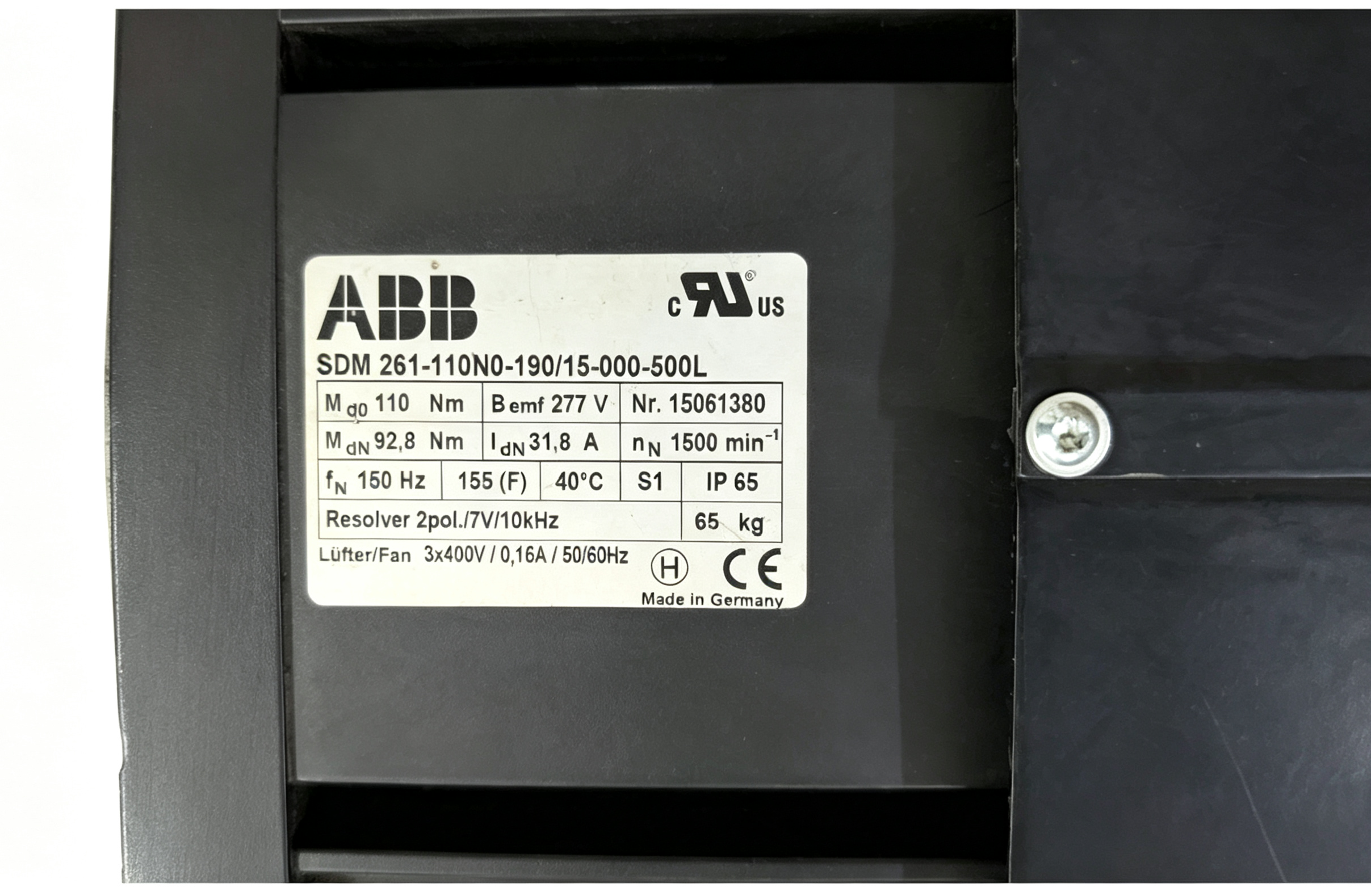 abb sdm 261 025n0 190/40 a8g 20a0 ac servo motor for industrial motion control and precision drive applications abb sdm 261 025n0 190/40 a8g 20a0 ac servo motor for industrial motion control and precision drive applications