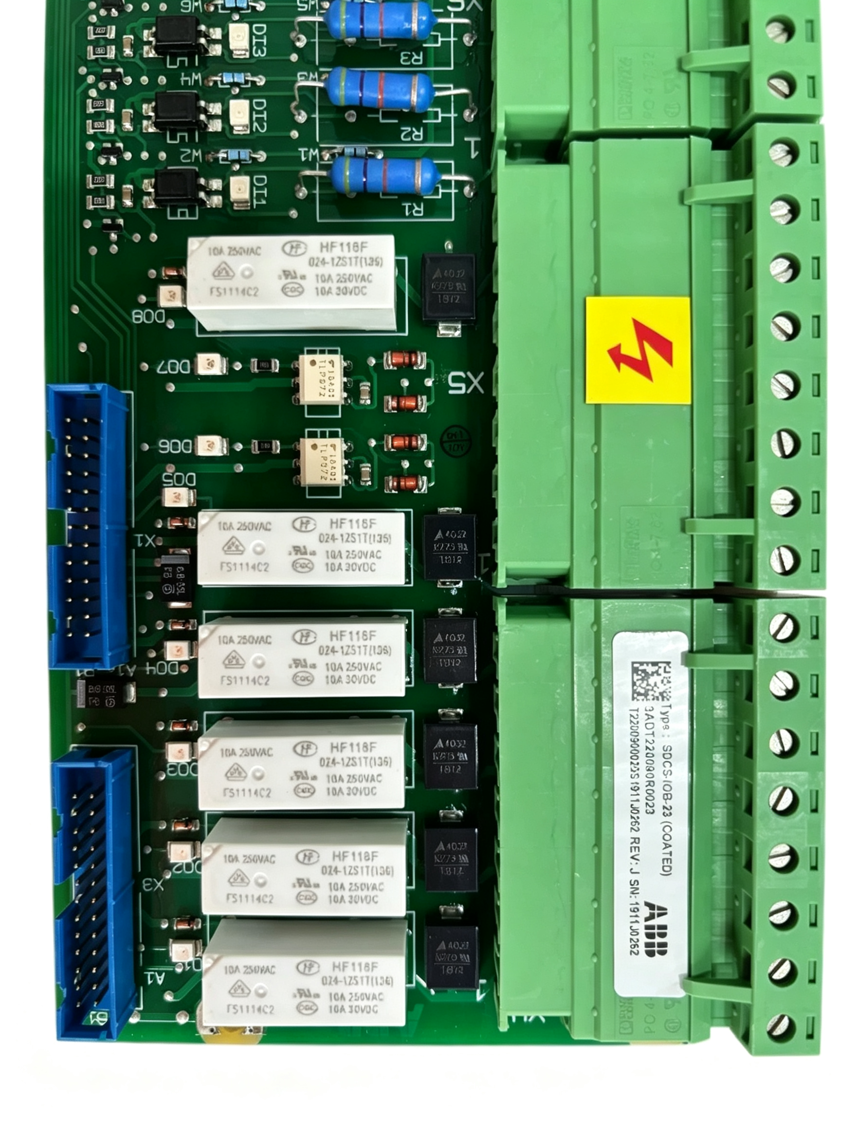 abb 3adt220090r0023 sdcs iob 23 digital connection board for dcs800 drives, 230 vac coated version abb 3adt220090r0023 sdcs iob 23 digital connection board for dcs800 drives, 230 vac coated version