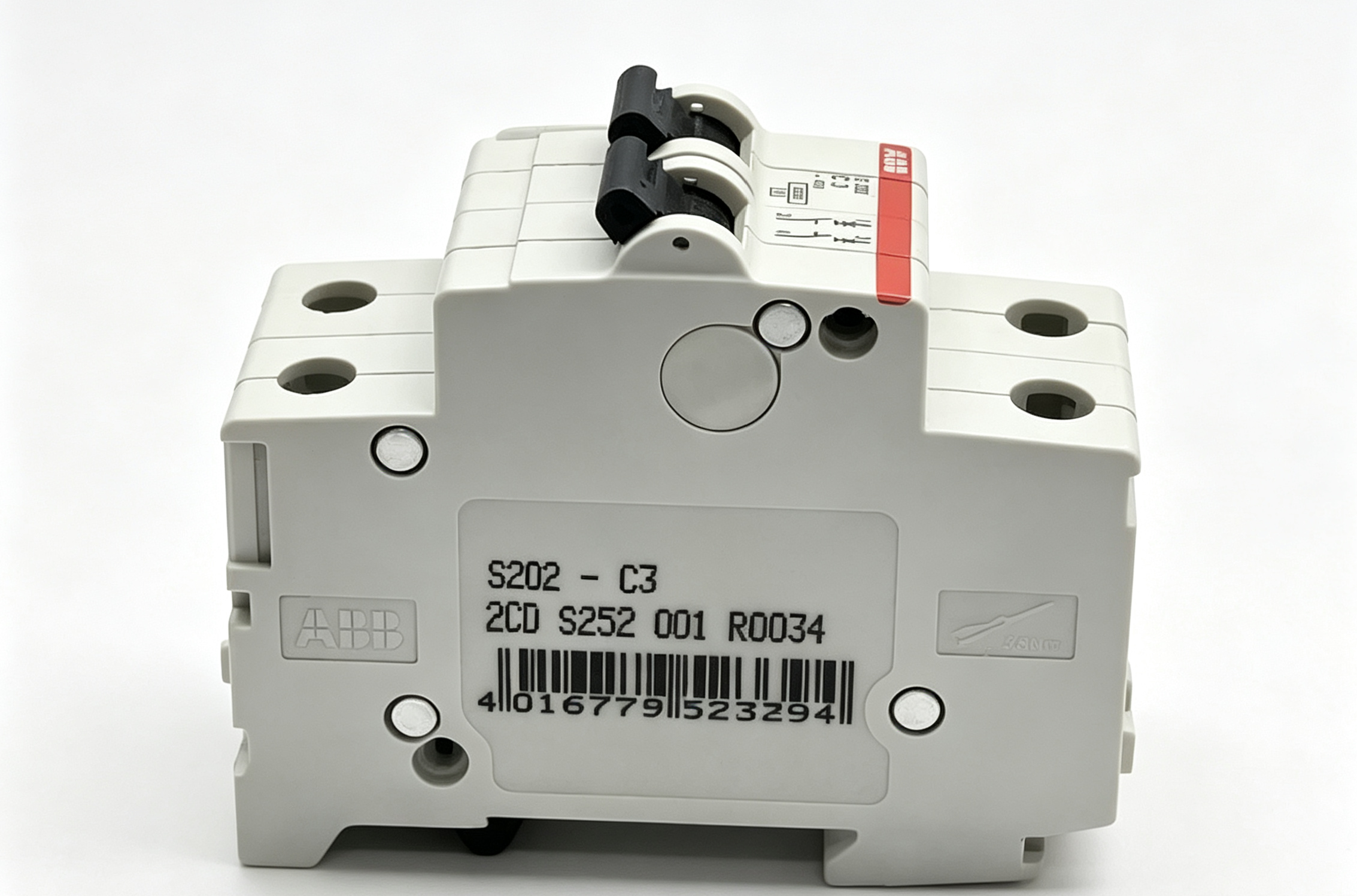 abb 2cds252001r0034 s202 c3 2 pole 3a type c miniature circuit breaker abb 2cds252001r0034 s202 c3 2 pole 3a type c miniature circuit breaker