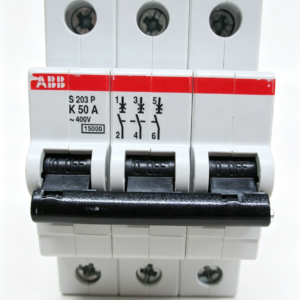 abb 2cds283001r0577 s203p k50 3 pole 50a k curve miniature circuit breaker