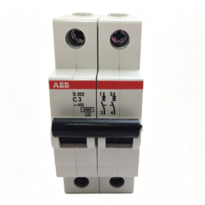 abb 2cds252001r0034 s202 c3 2 pole 3a c curve 6ka miniature circuit breaker