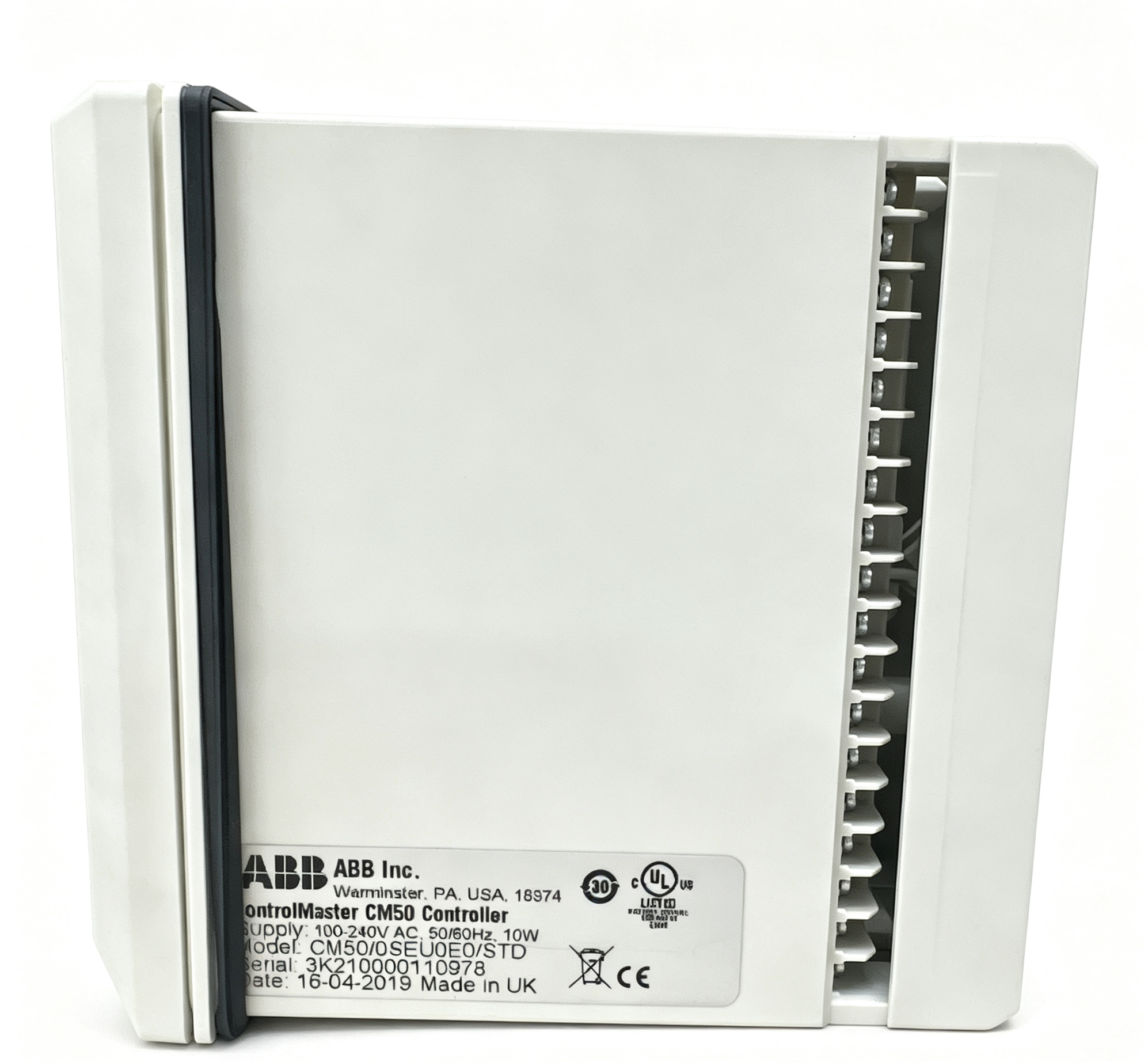 abb cm50/1/3/0/s/0/e/0/std controlmaster 1/2 din universal pid process controller with full color tft display abb cm50/1/3/0/s/0/e/0/std controlmaster 1/2 din universal pid process controller with full color tft display