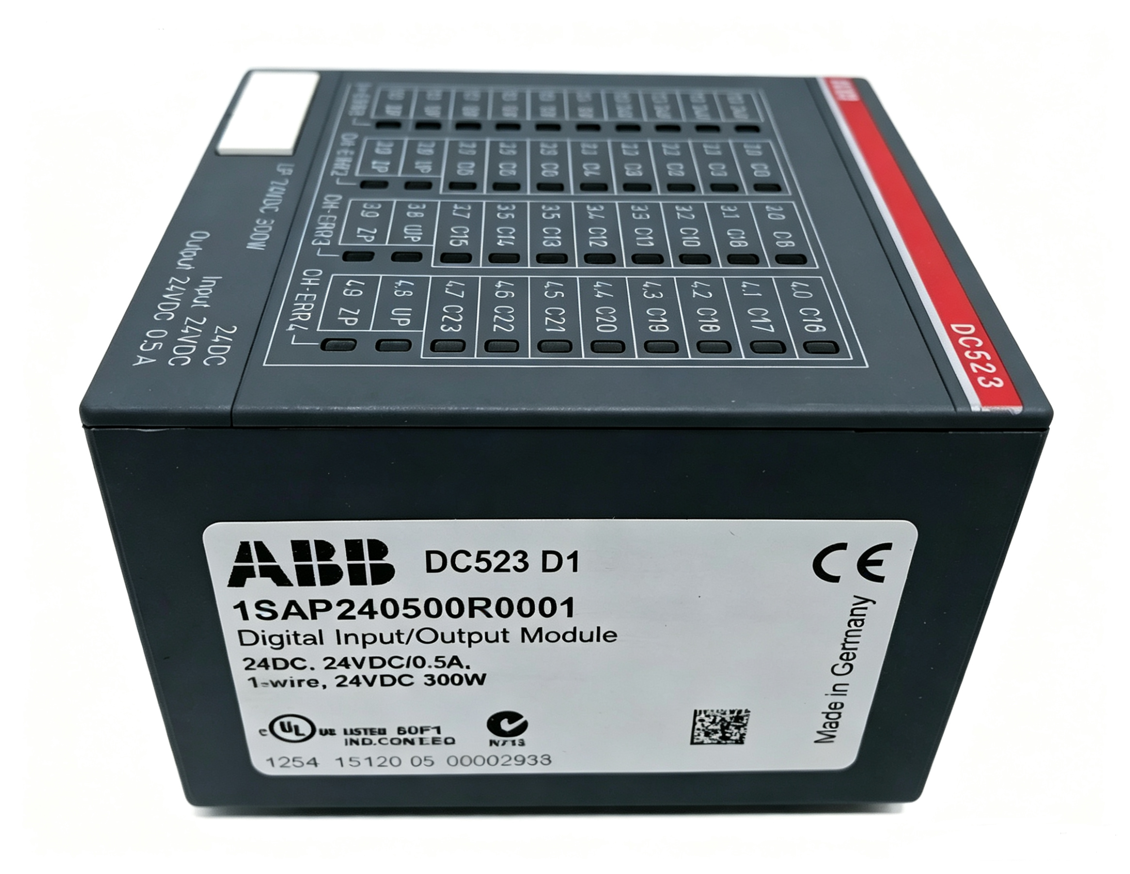 abb 1sap240500r1001 dc523 s500 digital configurable i/o module 24di/do 24vdc abb 1sap240500r1001 dc523 s500 digital configurable i/o module 24di/do 24vdc